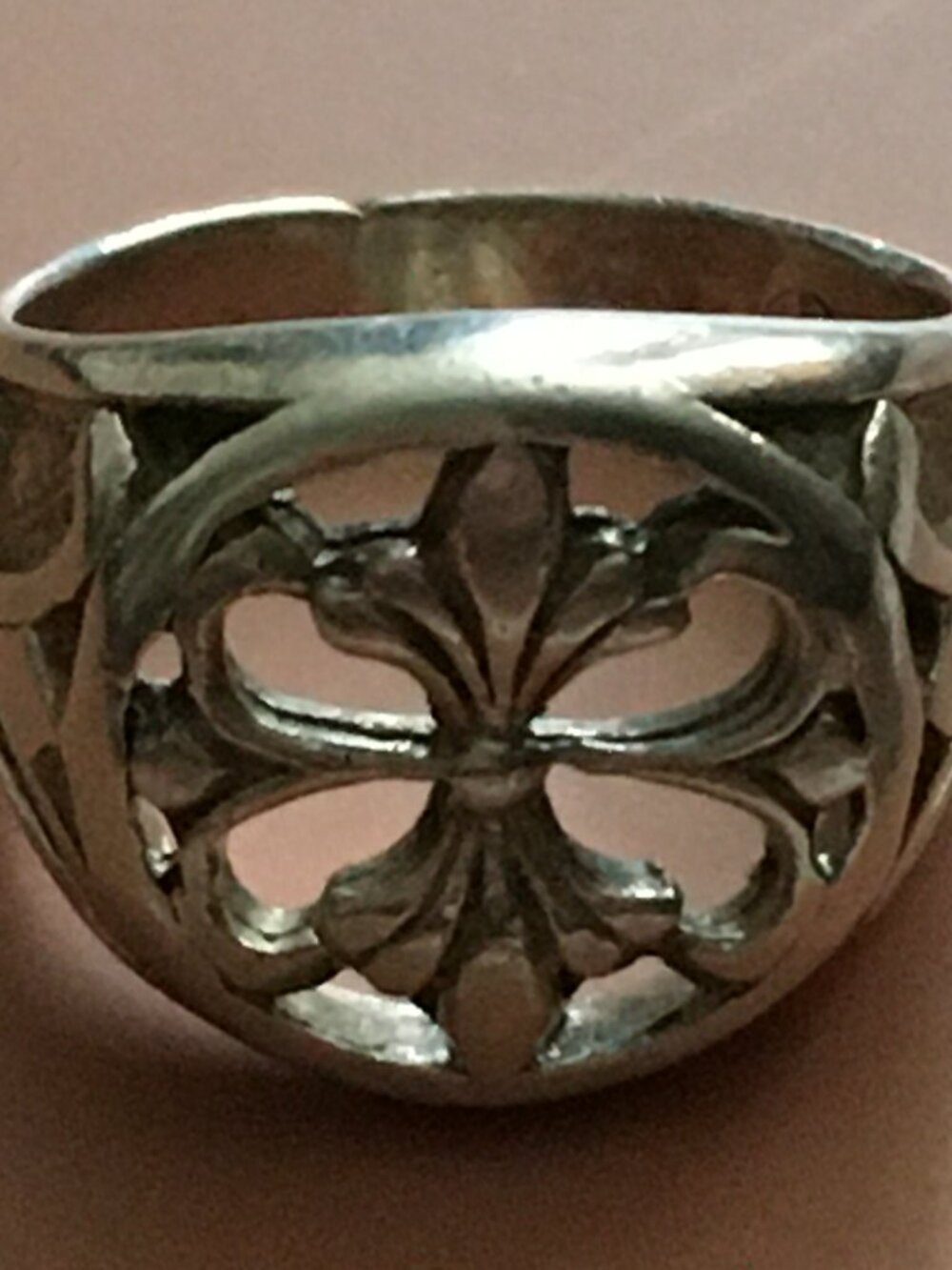 Y2K 925 Signed Silver Renaissance Fair D&D Knights Cross Ring - Picture 10 of 16
